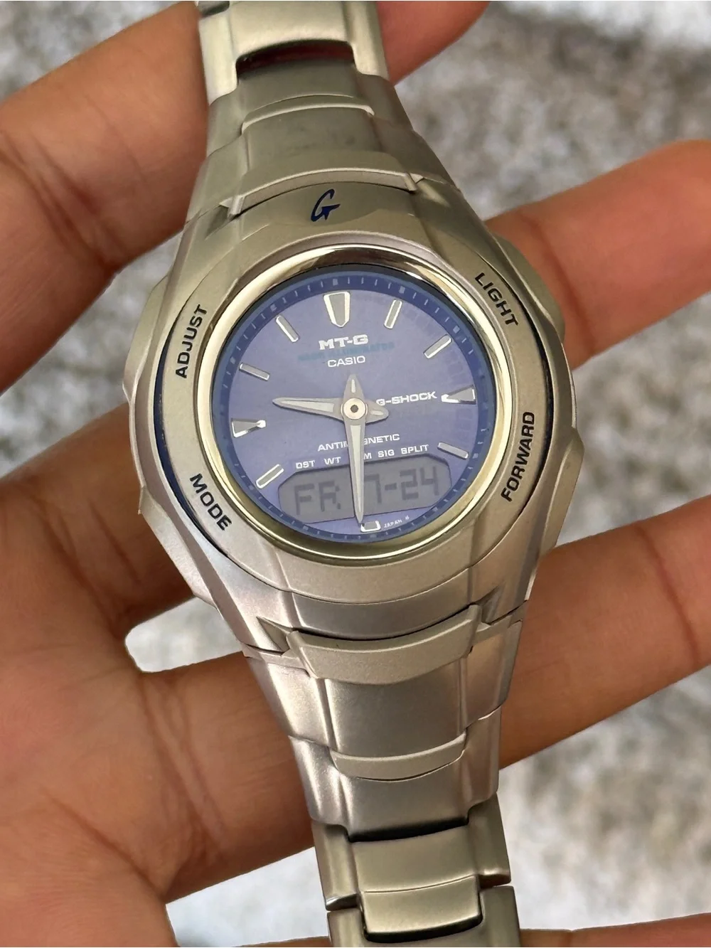 Casio G-Shock MTG-520 Analog Digital Blue Dial Watch new old stock rare find